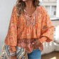 💖2025 New Products💖Women's Fashion Printed v-Neck Long Sleeve Shirt