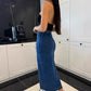 🔥HOT SALE 50% OFF🔥🌸 Stylish Button Closure Split Denim Bodycon Skirt – Effortless Chic & Comfort!