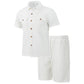 Men's Short-Sleeved Shirts ＆ Short Pants 2-Piece Set