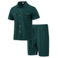 Men's Short-Sleeved Shirts ＆ Short Pants 2-Piece Set