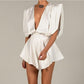 Women’s Sexy Deep V-Neck Shorts Jumpsuit