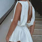 Women’s Sexy Deep V-Neck Shorts Jumpsuit