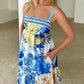 Women's Elegant Floral Print Maxi Dress with Pockets