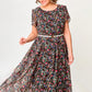 🔥2025 New-🌸Flowy Floral Dress with Delicate White Belt
