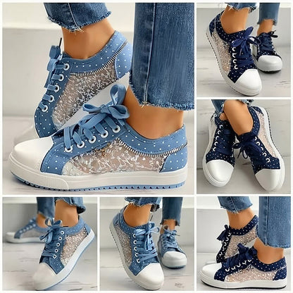 🎉Hot Sale 49% OFF🎉Women's Casual Flat Round Toe Lace Up Low Top Shoes
