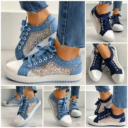 🎉Hot Sale 49% OFF🎉Women's Casual Flat Round Toe Lace Up Low Top Shoes
