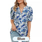 Women's Summer V-Neck Printed Top