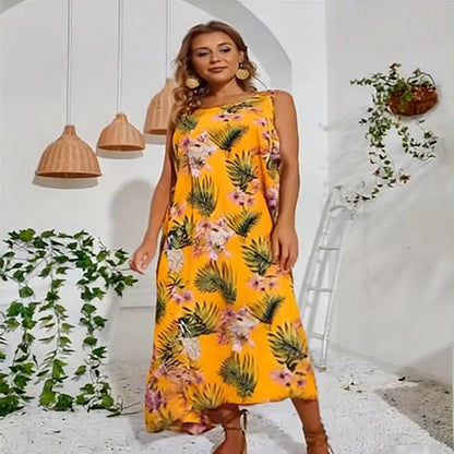 Women’s Printed Yellow Tank Sundress