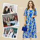 Women’s Elegant V-neck Short-sleeve Dress