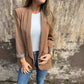 🎁Hot Sale🎁50% OFF!✈️Free shipping✈️ Women’s Stylish Blazer with Chic Leopard Print Lining!