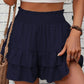 🌸NEW HOT SALE✨ Flowy & Flattering! 🌸 Stretch Waist Layered Short Skirt – A Must-Have! 💃