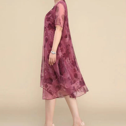 ❤️Your Wardrobe❤️ Women's Elegant Casual Lightweight Printed Dress