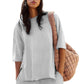 Women's Casual Slit Top & Shorts 2-Piece Set