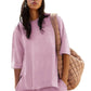 Women's Casual Slit Top & Shorts 2-Piece Set