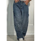 Women's Straight Jeans with Rhinestones