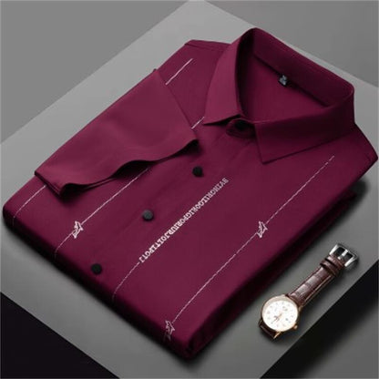 ✨Men's Stretch Anti-Wrinkle Ice Silk Shirt（49% OFF）