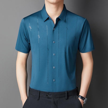 ✨Men's Stretch Anti-Wrinkle Ice Silk Shirt（49% OFF）
