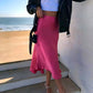 Women's Luxury Glossy Solid Color Skirt