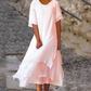 Women's Round Neck Irregular Hem Midi Dresses