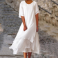 Women's Round Neck Irregular Hem Midi Dresses
