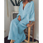 Women Summer Cotton Linen Large Swing Loose Dress