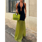 Modern Contrast Cut-Out Neckline Dress