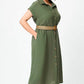 🍃Women's Solid Color Casual Button-Down Dress