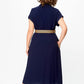 🍃Women's Solid Color Casual Button-Down Dress