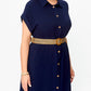 🍃Women's Solid Color Casual Button-Down Dress