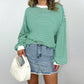 Women's Oversized Striped Crewneck Pullover