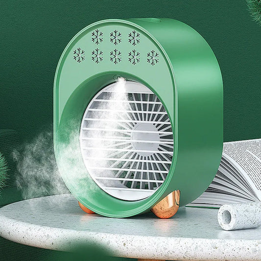 3-Speeds USB Portable Air Cooler Misting Fan