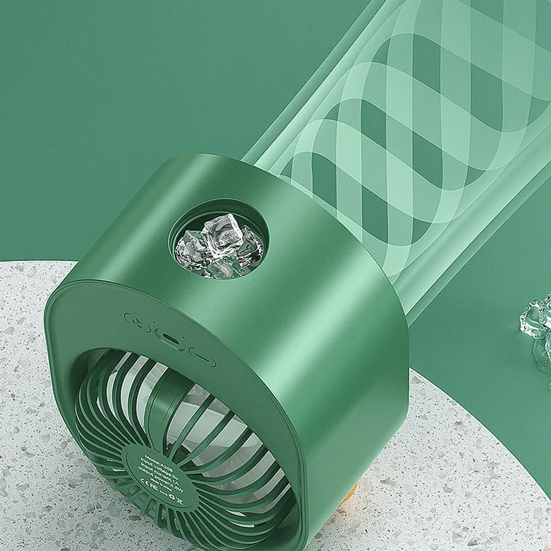 3-Speeds USB Portable Air Cooler Misting Fan