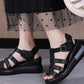 Casual Retro Cutout Open Toe Buckle Sandals