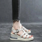 Casual Retro Cutout Open Toe Buckle Sandals