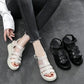 Casual Retro Cutout Open Toe Buckle Sandals