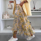 💜PROMOTION - 50%OFF💜Trendy Print Elastic Waistband Flowy Maxi Skirt