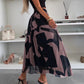 💜PROMOTION - 50%OFF💜Trendy Print Elastic Waistband Flowy Maxi Skirt