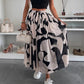 💜PROMOTION - 50%OFF💜Trendy Print Elastic Waistband Flowy Maxi Skirt
