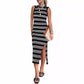 Striped Knit Midi Tank Dress