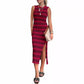 Striped Knit Midi Tank Dress