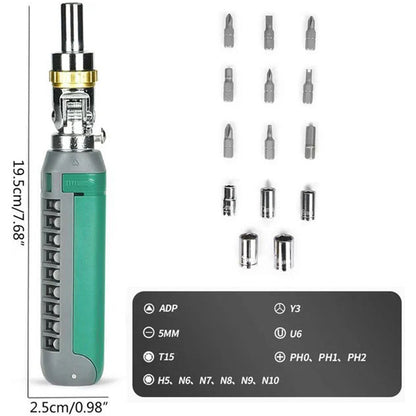 💪💪💪14 in 1 Multifunctional Ratchet Screwdriver Set