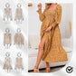 Women's Elegant Flared Sleeve Floral Dress