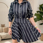 Women’s Long Shirt with Asymmetrical Wrap Overlay Skirt