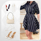 Women’s Long Shirt with Asymmetrical Wrap Overlay Skirt