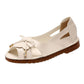 Solid Color Flats with Peep-toe for Outdoor Non-slipped Shoes