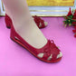 Solid Color Flats with Peep-toe for Outdoor Non-slipped Shoes
