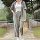 Classic Button Down Shirt & Drawstring Pants Set