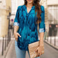 Women's Printed V-Neck Tunic Top