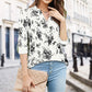 Women's Printed V-Neck Tunic Top