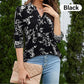 Women's Printed V-Neck Tunic Top